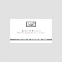 Load image into Gallery viewer, Dwight K. Schrute business card
