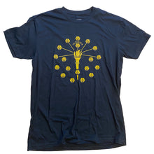 Load image into Gallery viewer, Indiana flag shirt Gold and Black
