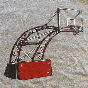 The Hoop Bloomington, Indiana basketball shirt closeup
