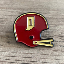 Load image into Gallery viewer, Indiana football helmet soft enamel pin
