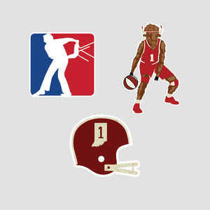 Football Helmet Silhouette - Indy Sport Stickers