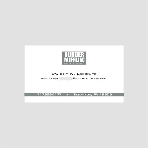 Dwight K. Schrute business card