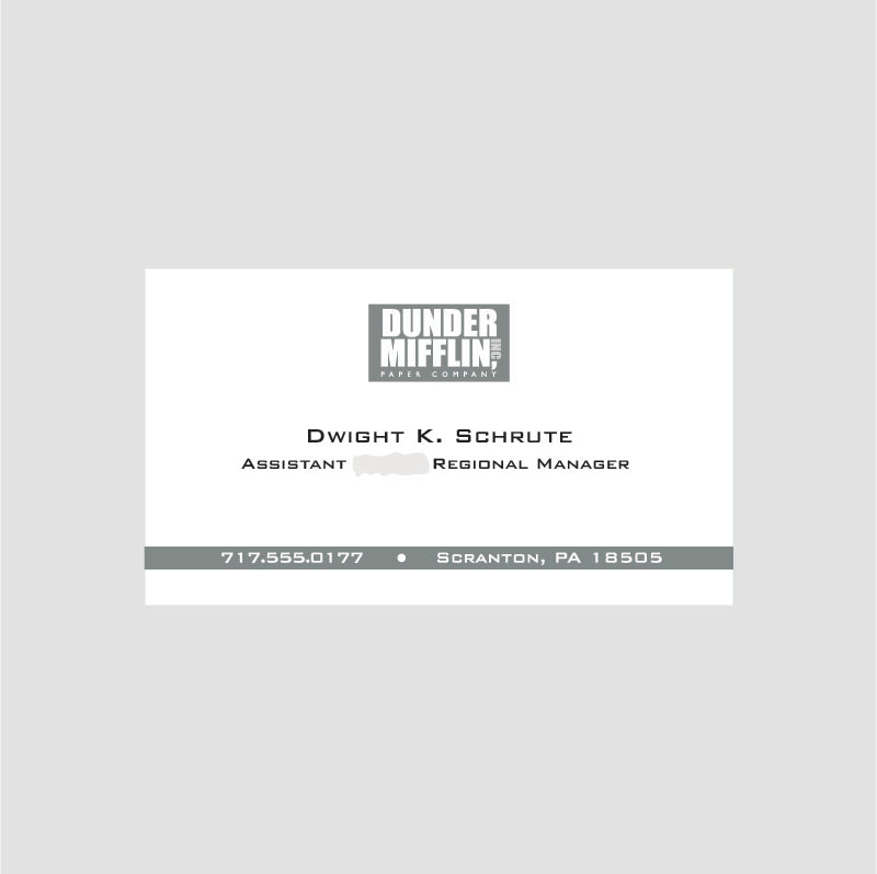 Dwight K. Schrute business card