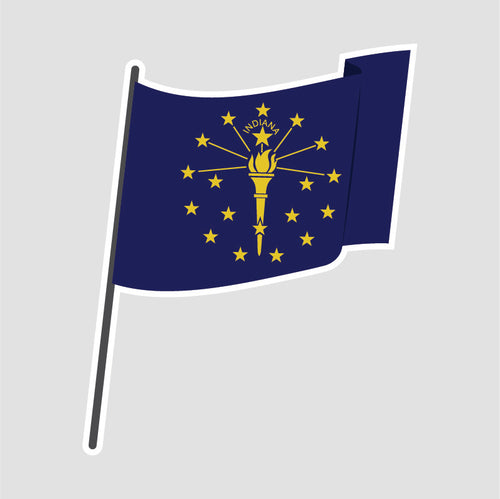 wavy Indiana flag