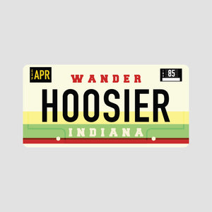 Wander Indiana license plate sticker
