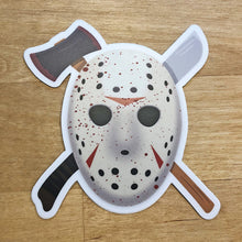 Load image into Gallery viewer, Friday the 13th Jason Voorhies style hockey mask picture
