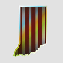 Load image into Gallery viewer, Indiana candy stripe hologram sticker
