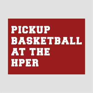 Pickup basketball at the HPER