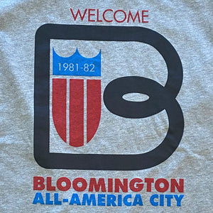 Welcome to Bloomington All-America City Shirt closeup